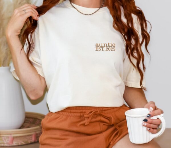 Embroidered Comfort Colors Auntie T-Shirt - Image 11